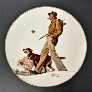 Vintage Norman Rockwell 'A Walk In The Country' Plate 1983 1st Edition 3318/5000